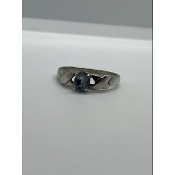 925 Sterling Silver & Topaz Ring Size 8