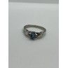 925 Sterling Silver & Topaz Ring Size 8