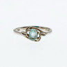 925 Sterling Silver Blue Topaz Ring Size 9