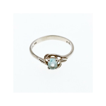 925 Sterling Silver Blue Topaz Ring Size 9.5