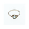 925 Sterling Silver Blue Topaz Ring Size 9.5