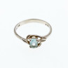 925 Sterling Silver Blue Topaz Ring Size 9