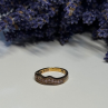 925 Sterling Silver Gold Plated Pink CZ Ring Size 6