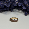 925 Sterling Silver Gold Plated Pink CZ Ring Size 6