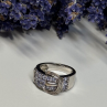 925 Sterling Silver Tanzanite & Beryl Ring Size 6