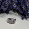 925 STERLING SILVER TANZANITE & BERYL RING SIZE 6
