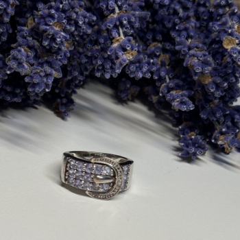 925 Sterling Silver Tanzanite & Beryl Ring Size 6