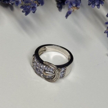 925 Sterling Silver Tanzanite & Beryl Ring Size 6