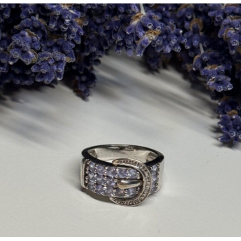925 STERLING SILVER TANZANITE & BERYL RING SIZE 6