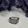 925 Sterling Silver Tanzanite & Beryl Ring Size 6