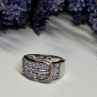 925 Sterling Silver Tanzanite & Beryl Ring Size 6