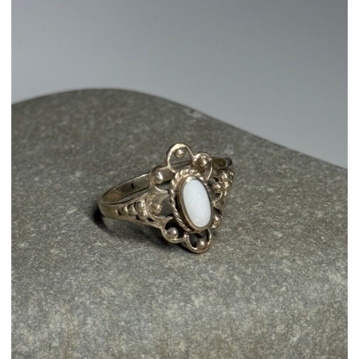 925 Sterling Silver Abalone Ring Size 7