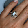 925 Sterling Silver Abalone Ring Size 7