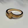 925 Sterling Silver Gold Plated Ring Size 6