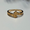 925 Sterling Silver Gold Plated Ring Size 6