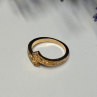 925 Sterling Silver Gold Plated Ring Size 6