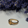 925 Sterling Silver Gold Plated Ring Size 6