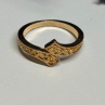 925 Sterling Silver Gold Plated Ring Size 6