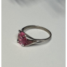 925 Sterling Silver Pink Topaz Ring Size 5