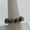 925 Sterling Silver Twisted Wire & CZ Ring Size 8.5