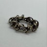 925 Sterling Silver Twisted Wire & CZ Ring Size 8.5