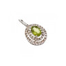 925 Sterling Silver Peridot & White Beryl Pendant