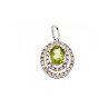 925 Sterling Silver Peridot & White Beryl Pendant