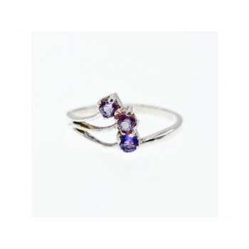 925 Sterling Silver Amethyst Ring Size 9