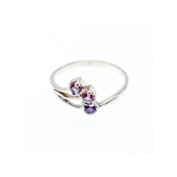 925 Sterling Silver Amethyst Ring Size 9