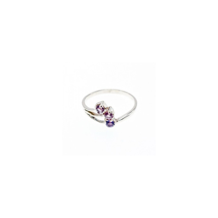 925 Sterling Silver Amethyst Ring Size 9