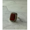 Vintage 925 Sterling Silver Agate & Marcasites Ring Size 7