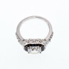 925 Sterling Silver CZ & Black Spinel Ring Size 6.5