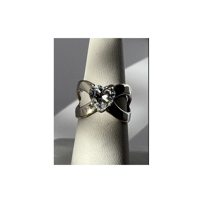 925 Sterling Silver Ncz Heart Ring Size 6