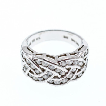925 Sterling Silver CZ Ring Size 7
