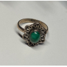 925 Sterling Silver Malachite Ring Size 6.5