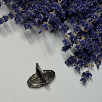 925 Sterling Silver Haliotis Ring Size 6.5
