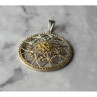 925 Sterling Silver & 14k Yellow Gold Pendant