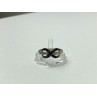 925 White & Blackened Sterling Silver Ring Size 7