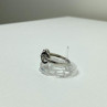925 White & Blackened Sterling Silver Ring Size 7