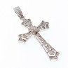 925 Sterling Silver Diamonds Cross Pendant