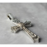925 Sterling Silver Diamonds Cross Pendant