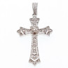 925 Sterling Silver Diamonds Cross Pendant