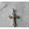 925 Sterling Silver Diamonds Cross Pendant