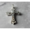 925 Sterling Silver Diamonds Cross Pendant