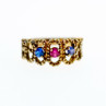 925 Sterling Silver Gold Plated CZ Ring Size 9.25