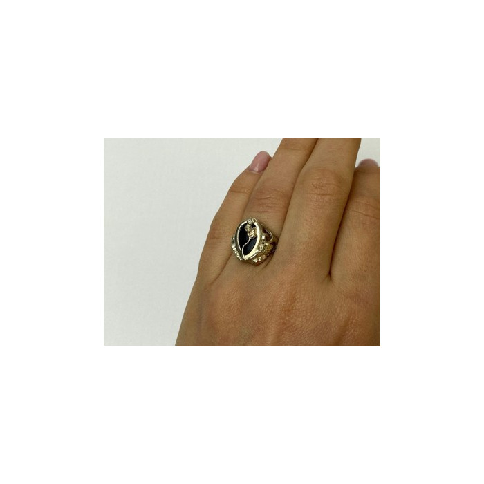 925 Sterling Silver Black Onyx Ring Size 6.5