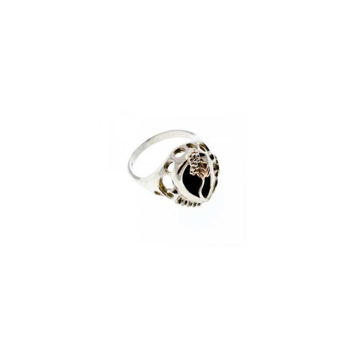 925 Sterling Silver Black Onyx Ring Size 6.5
