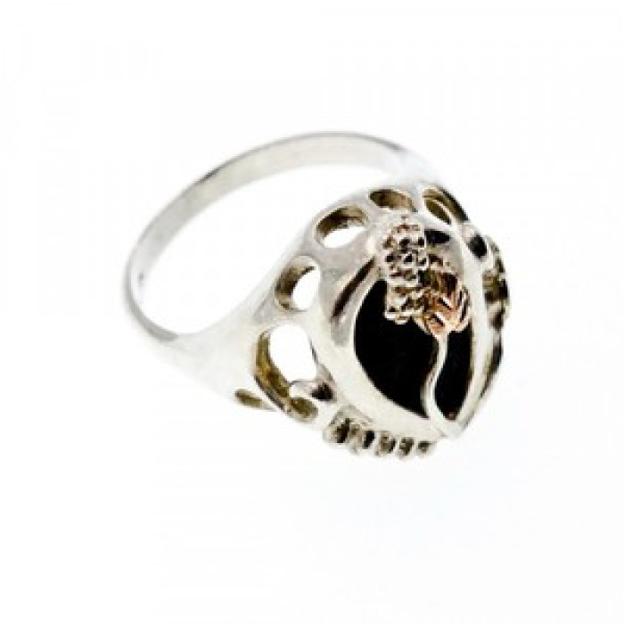 925 Sterling Silver Black Onyx Ring Size 6.5
