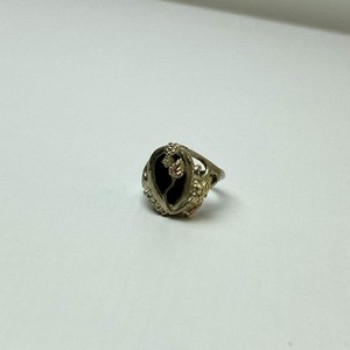 925 Sterling Silver Black Onyx Ring Size 6.5