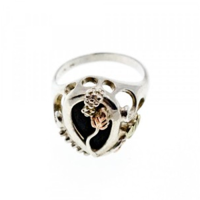 925 Sterling Silver Black Onyx Ring Size 6.5